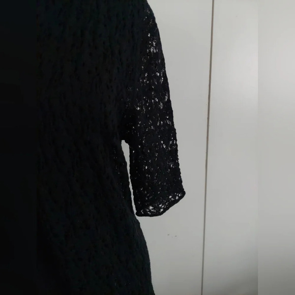 Eileen Fisher Wool lace Duster cardigan black size xsmall - Picture 6 of 10